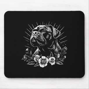 Tapis De Souris Style tatouage Lover Mastiff Retro Chien