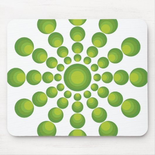 Tapis De Souris Style vert des années 70 (Devant)