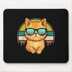 Tapis De Souris Style vintage Orange Tabby Chat Convivial Porter S