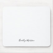 Tapis De Souris Stylish black muet script name text monogram (Devant)