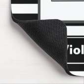 Tapis De Souris Stylish Black Panther Cat White (Coin)