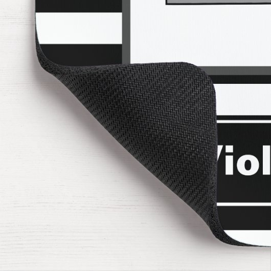 Tapis De Souris Stylish Black Panther Cat White (Coin)