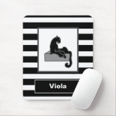 Tapis De Souris Stylish Black Panther Cat White (Avec souris)