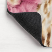 Tapis De Souris Stylish Girly Rose White Gold Zebra (Coin)