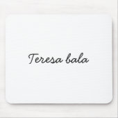 Tapis De Souris Stylish Monogram Modern Minimalist White Script (Devant)