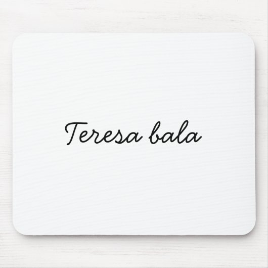 Tapis De Souris Stylish Monogram Modern Minimalist White Script (Devant)