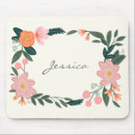 Tapis De Souris Stylish Rose Garden Floral Personnalisé<br><div class="desc">Stylé Jardin rose Floral Personnalisé Souris Pad</div>