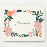Tapis De Souris Stylish Rose Garden Floral Personnalisé<br><div class="desc">Stylé Jardin rose Floral Personnalisé Souris Pad</div>