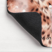 Tapis De Souris Stylish Rose rose rose or Leopard Glitz (Coin)