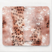 Tapis De Souris Stylish Rose rose rose or Leopard Glitz (Devant)