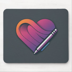 Tapis De Souris Stylo Symbole d'amour
