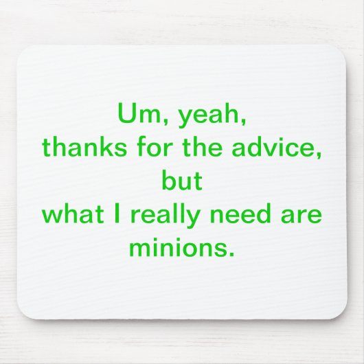 Tapis De Souris Subordonnés Mousepad (Devant)