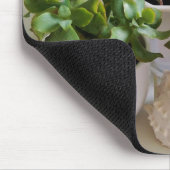 Tapis De Souris Succulents pointillés en blanc avec coquillage (Coin)