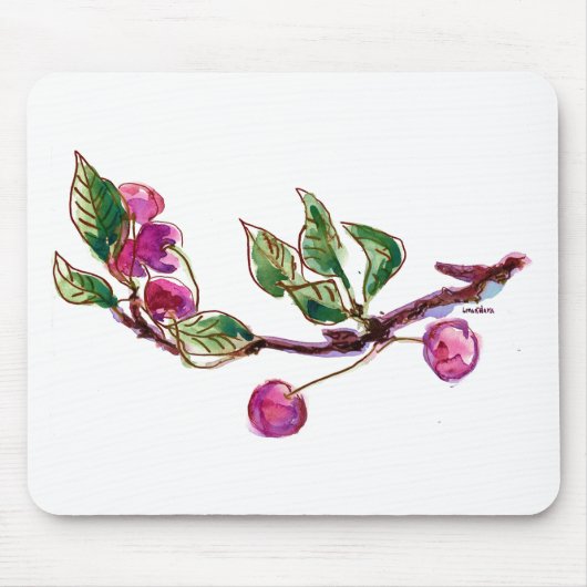 Tapis De Souris Succursale de cerise (Devant)