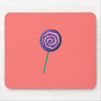 Tapis De Souris Sucette violette torsadée avec du rose