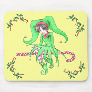 Tapis De Souris Sucre de canne Elf Holiday Mousepad
