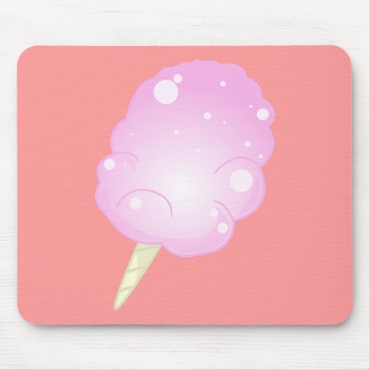 Tapis De Souris Sucrerie de coton Mousepad - rose (Devant)