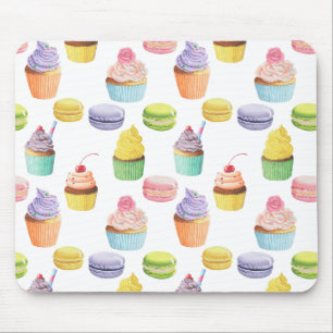 Tapis De Souris Sucres motifs cupcakes et macarons