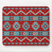 Tapis De Souris Sud-Ouest Mesas Turquoise & Rouge (Devant)