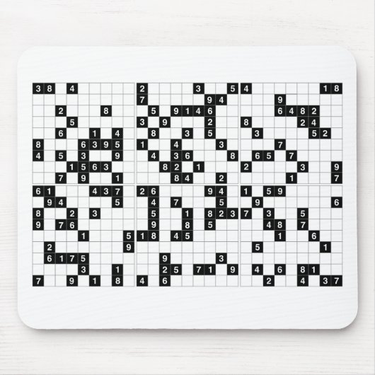 Tapis De Souris sudoku noir blanc (Devant)