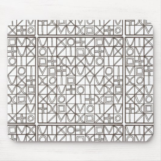Tapis De Souris Sudoku Two-Black And White Modern Geometric (Devant)