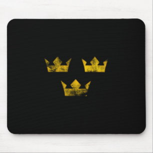 Tapis De Souris Suède Hockey en Détresse Rétro Vintage Football Sv