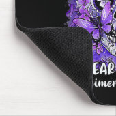 Tapis De Souris Sugar Crâne Fleur Porter Ribbon Violet Alzheimer A (Coin)