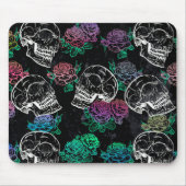 Tapis De Souris Sugar Skull Blue Rose | Cool Royal Sapphire Grunge (Devant)