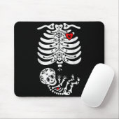 Tapis De Souris Sugar Skull Skeleton Halloween Pregnancy Annouceme (Avec souris)