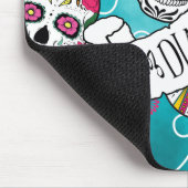 Tapis De Souris Sugar Skulls and Swirls Rose Turquoise ID725 (Coin)