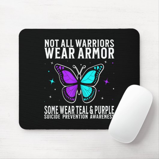 Tapis De Souris Suicide Awareness Warrior Suicide Prevention Aware (Avec souris)