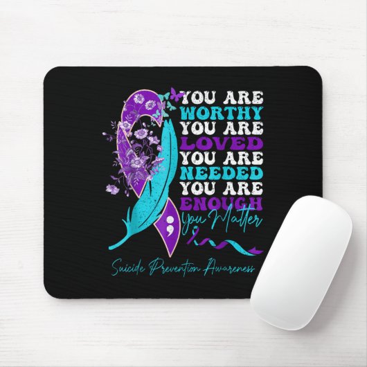 Tapis De Souris Suicide-prevention Awareness-sitive-motivational-s (Avec souris)