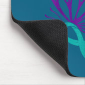 Tapis De Souris Suicide Prevention Awareness Teal &amp; Purple Rib (Coin)