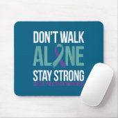 Tapis De Souris Suicide Prevention Teal Purple Ribbon Suprt  (Avec souris)