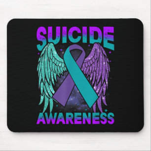 Tapis De Souris Suicide Sensibilisation Vêtements Ailes Ribbon Sui