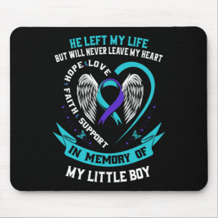 Tapis De Souris Suicide turquoise Violet Sensibilisation Petit Gar