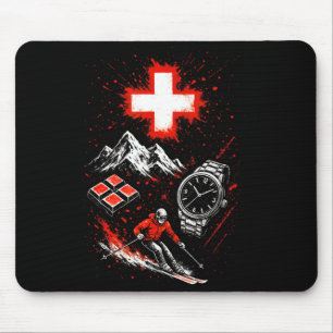 Tapis De Souris Suisse ski montagnes aventure alpes