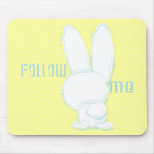 Tapis De Souris suivez le lapin blanc