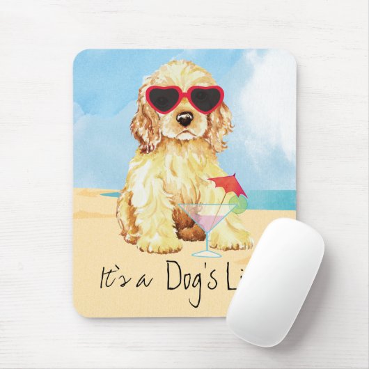 Tapis De Souris Summer Cocker Spaniel (Avec souris)