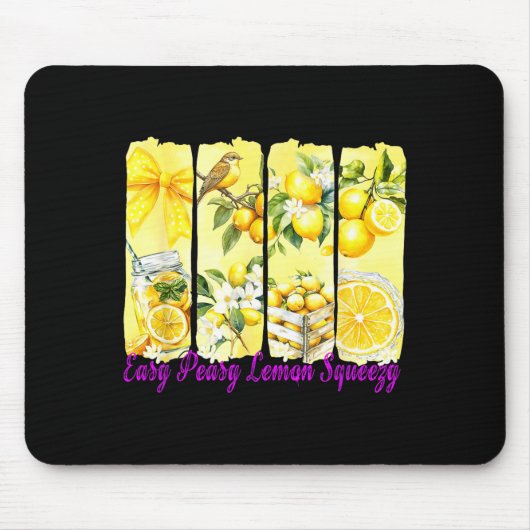 Tapis De Souris Summer Lemon,coquette Bow Summer Funny Gift Tee Wi (Devant)