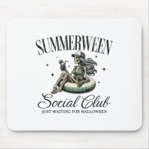 Tapis De Souris Summerween Social Club Halloween En Été Piscine Sk