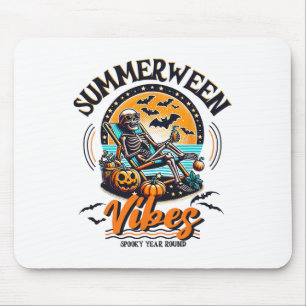 Tapis De Souris Summerween Squelette Éffrayante année ronde Hallo