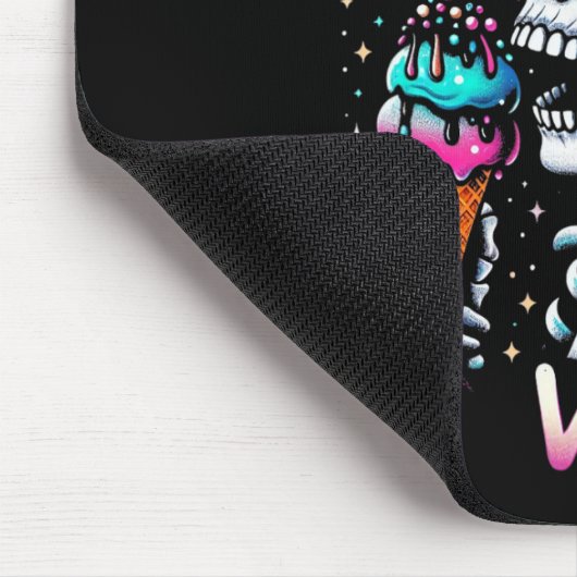 Tapis De Souris Summerween Vibes Skeleton Crème glacée été Hallowe (Coin)