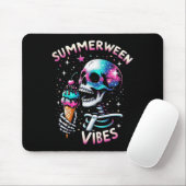 Tapis De Souris Summerween Vibes Skeleton Crème glacée été Hallowe (Avec souris)