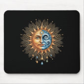 Tapis De Souris Sun And Moon Celestial Boho Mystical Hipe 90s (Devant)