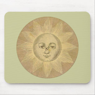 Tapis De Souris Sun - détail solaire de carte antique circa 1780
