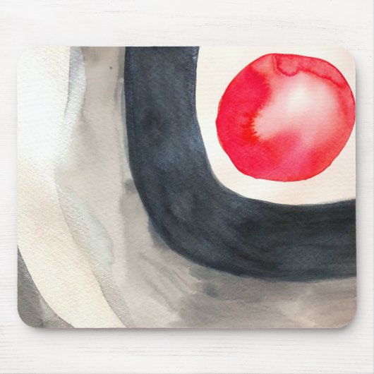 Tapis De Souris Sun gris et noir art moderne abstrait (Devant)