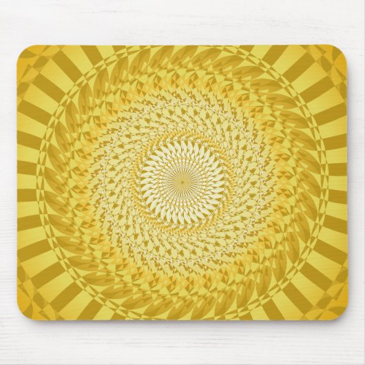 Tapis De Souris Sun Mandala en jaune (Devant)