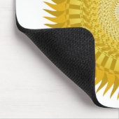 Tapis De Souris Sun Mandala en jaune (Coin)