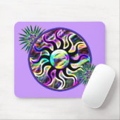 Tapis De Souris Sun psychédélique et lune Mousepad (Avec souris)